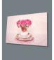 Preview: Tee and Flowers Art Design rectangular special Glass Picture!